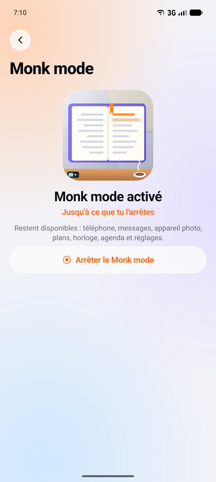 Le Monk mode activé