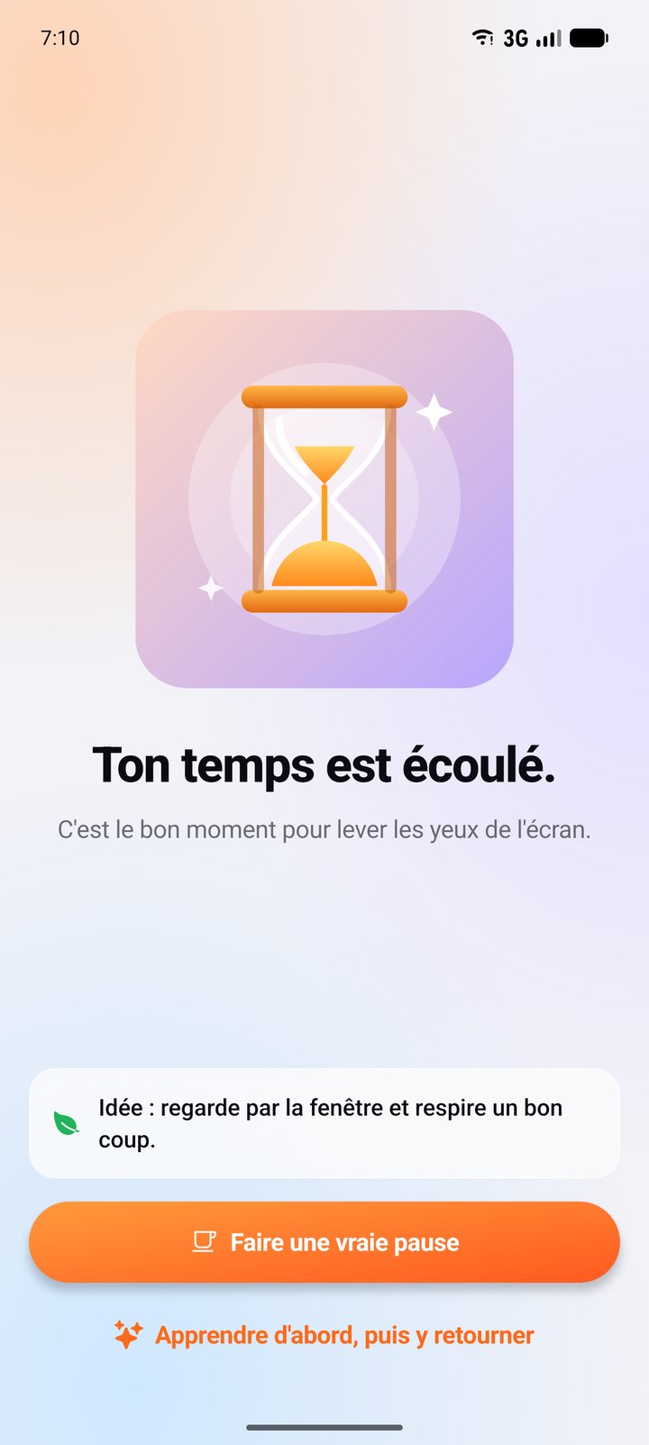 Une app en pause : le moment de faire autre chose